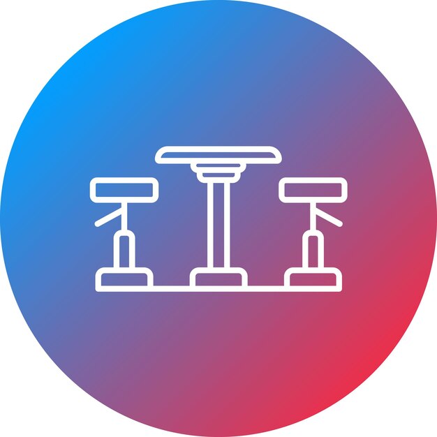 Imagen vectorial del icono de las heces del bar Se puede usar para la cafetería