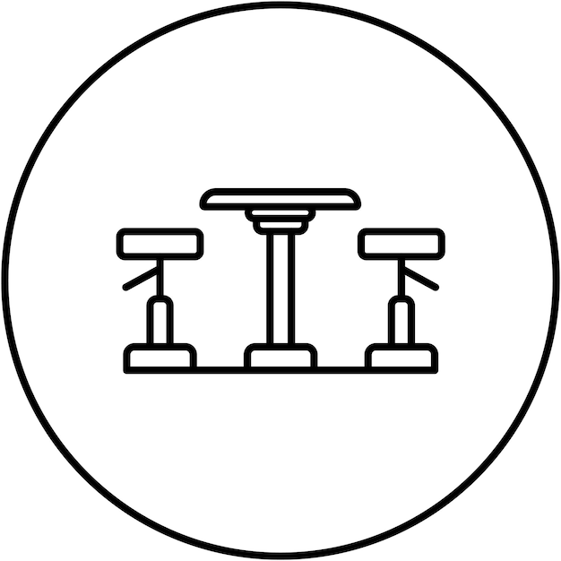 Imagen vectorial del icono de las heces del bar Se puede usar para la cafetería