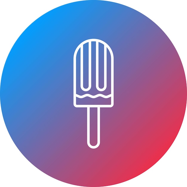 Imagen vectorial del icono del helado Se puede usar para cumpleaños
