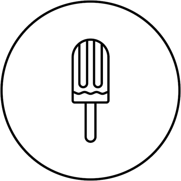 Imagen vectorial del icono del helado Se puede usar para cumpleaños