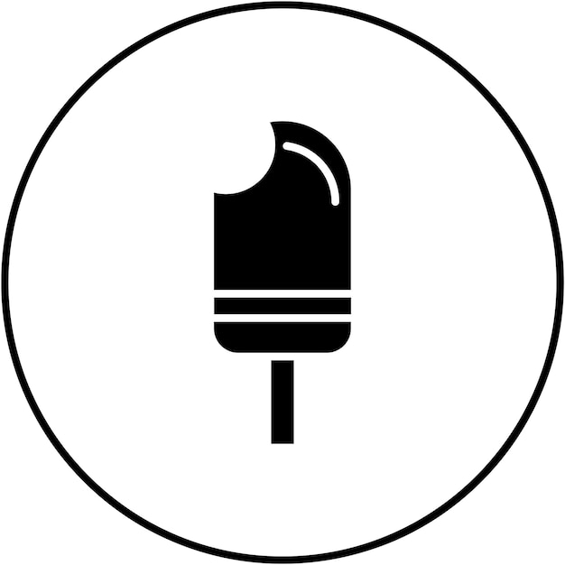 Imagen vectorial del icono del helado Se puede usar para dulces y caramelos