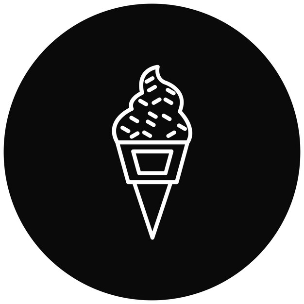 Vector imagen vectorial del icono del helado se puede usar para fiestas y celebraciones