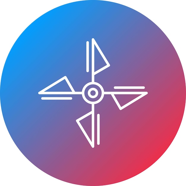 Imagen vectorial del icono de la hélice Puede utilizarse para la aviación