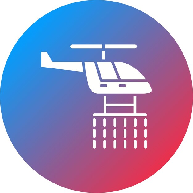 Imagen vectorial del icono del helicóptero del bombero Se puede usar para el bombero