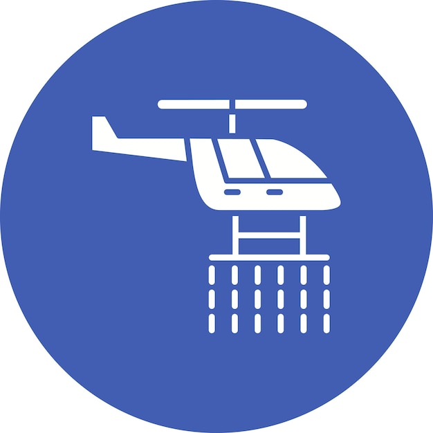 Imagen vectorial del icono del helicóptero del bombero Se puede usar para el bombero