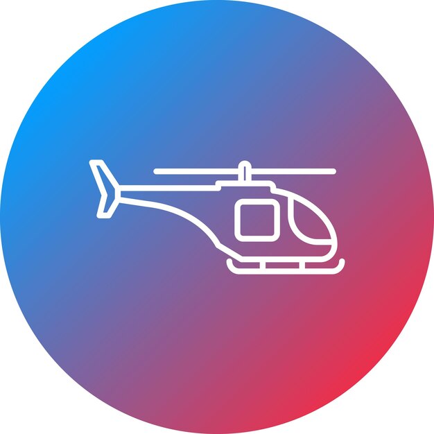 Imagen vectorial del icono del helicóptero del ejército Se puede usar para militares