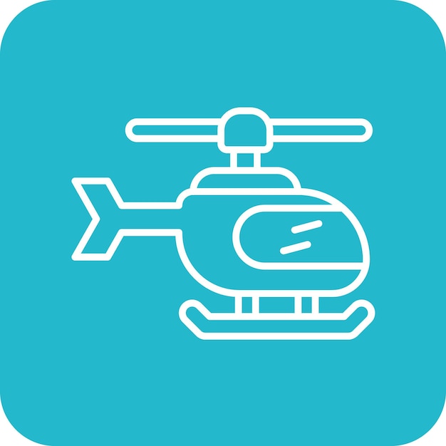 Imagen vectorial del icono del helicóptero Se puede usar para Auto Racing