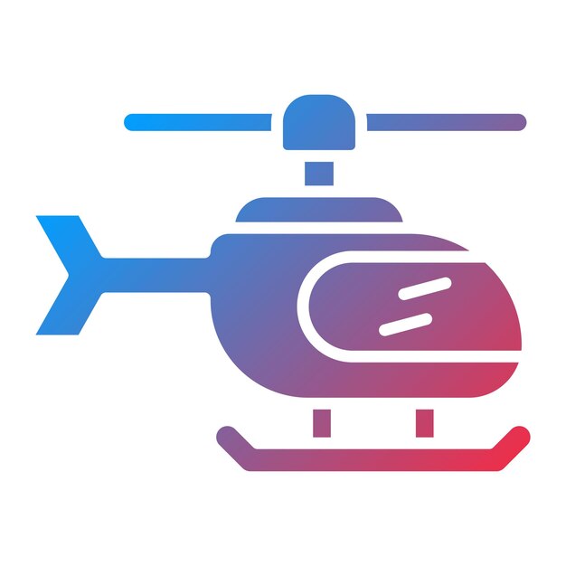 Imagen vectorial del icono del helicóptero Se puede usar para Auto Racing