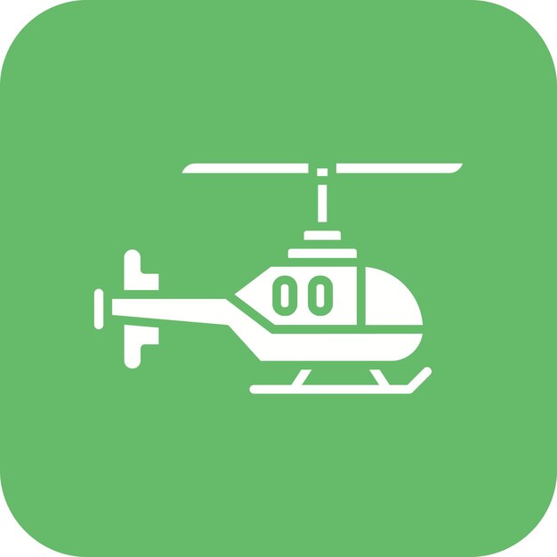 Imagen vectorial del icono del helicóptero Se puede utilizar para la agricultura y la jardinería