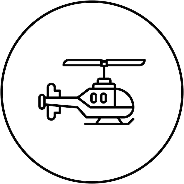 Imagen vectorial del icono del helicóptero Se puede utilizar para la agricultura y la jardinería