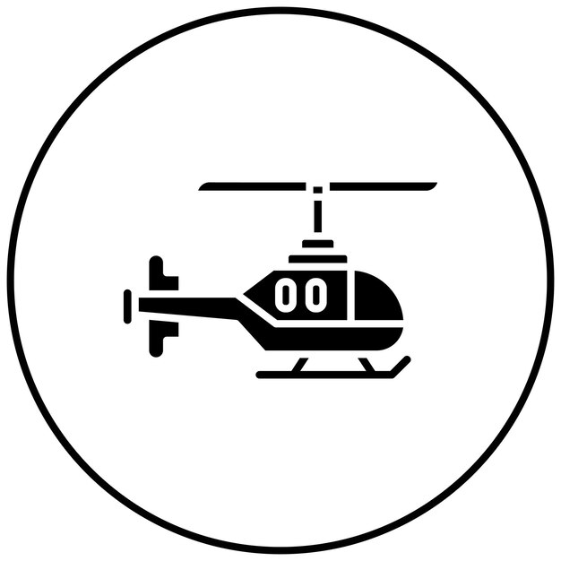 Imagen vectorial del icono del helicóptero Se puede utilizar para la agricultura y la jardinería