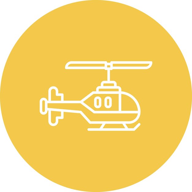 Imagen vectorial del icono del helicóptero Se puede utilizar para la agricultura y la jardinería