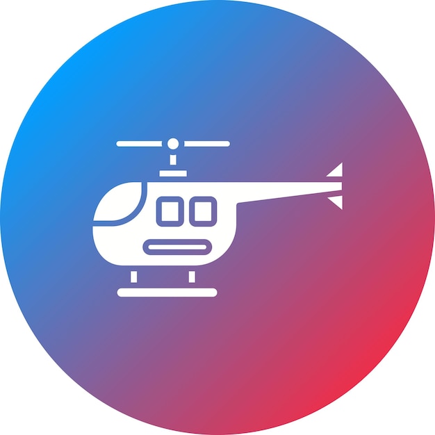Imagen vectorial del icono del helicóptero Se puede utilizar para la aviación