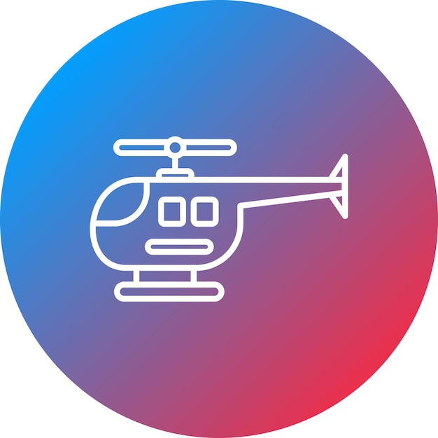 Imagen vectorial del icono del helicóptero Se puede utilizar para la aviación