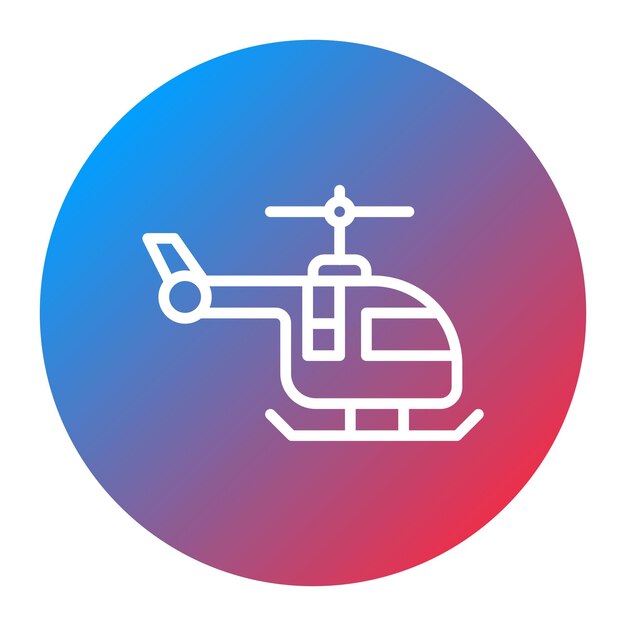 Imagen vectorial del icono del helicóptero Se puede utilizar para el avión