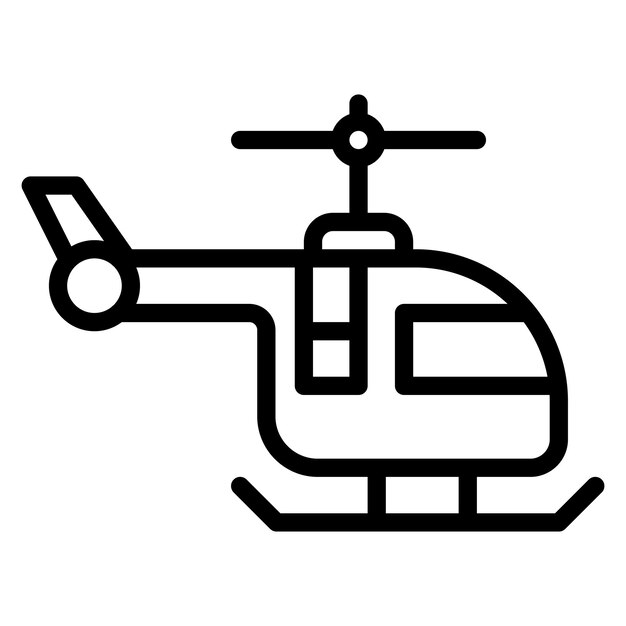 Imagen vectorial del icono del helicóptero Se puede utilizar para el avión