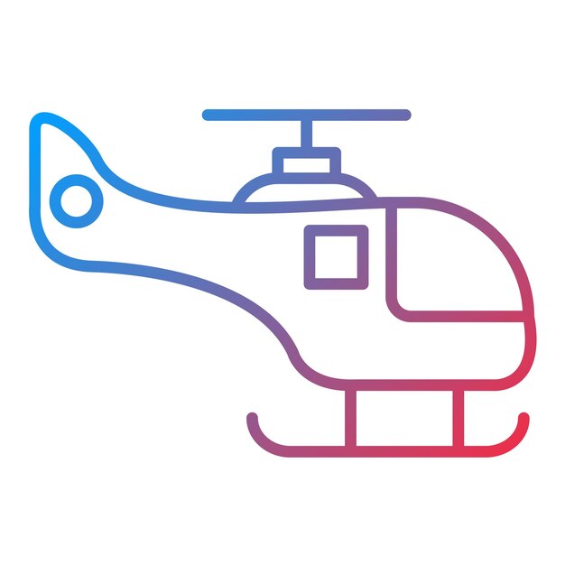 Imagen vectorial del icono del helicóptero Se puede utilizar para la medicina