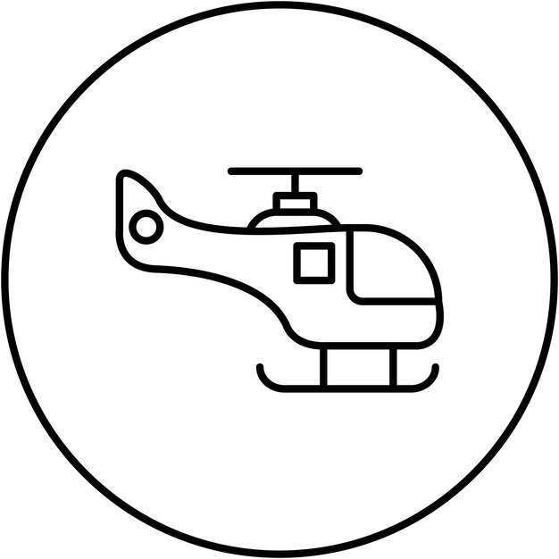 Imagen vectorial del icono del helicóptero Se puede utilizar para la medicina