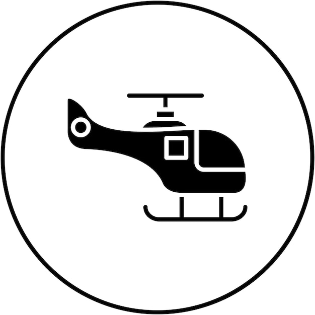 Imagen vectorial del icono del helicóptero Se puede utilizar para la medicina