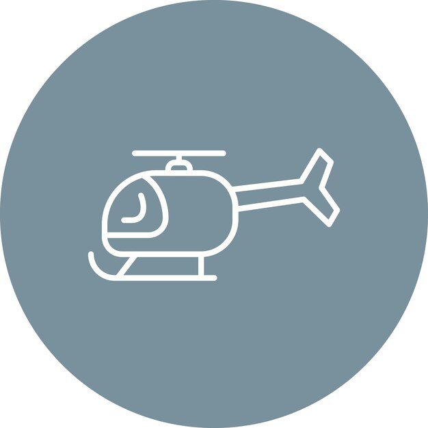 Imagen vectorial del icono del helicóptero Se puede utilizar para el transporte