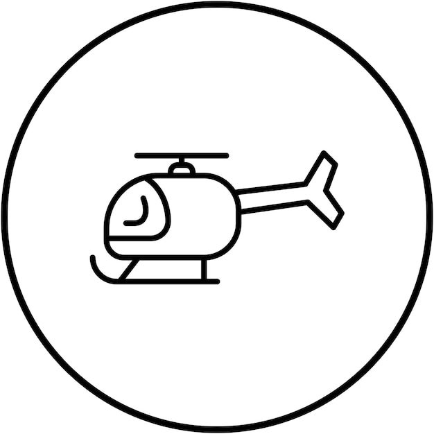 Imagen vectorial del icono del helicóptero Se puede utilizar para el transporte