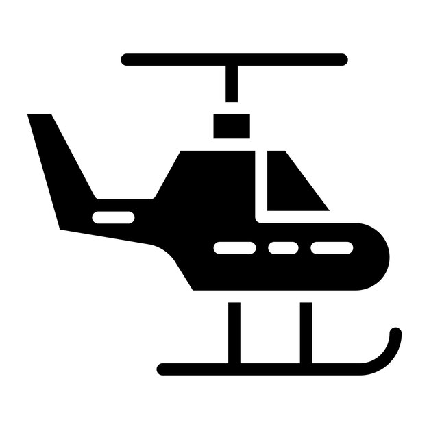 Imagen vectorial del icono del helicóptero Puede utilizarse para los Servicios Públicos