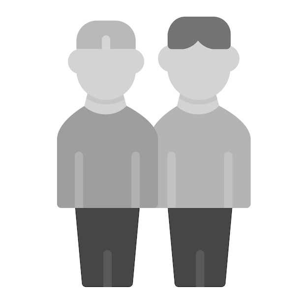 Imagen vectorial del icono del hermano Se puede usar para Amistad