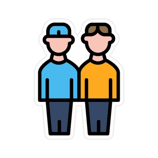Imagen vectorial del icono del hermano Se puede usar para Amistad