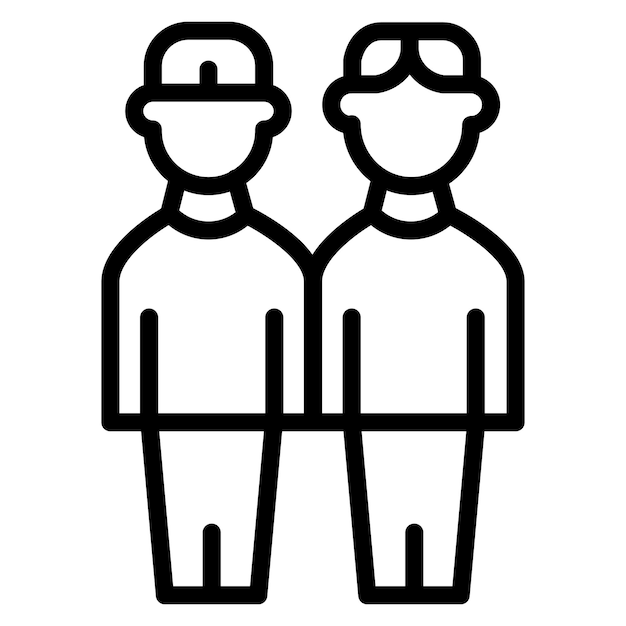 Imagen vectorial del icono del hermano Se puede usar para Amistad