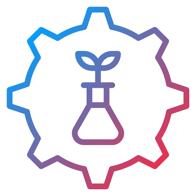 Vector imagen vectorial del icono de la herramienta de biotecnología se puede utilizar para la fabricación