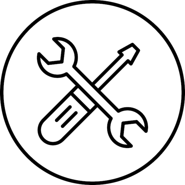 La imagen vectorial del icono de la herramienta se puede utilizar para la fabricación