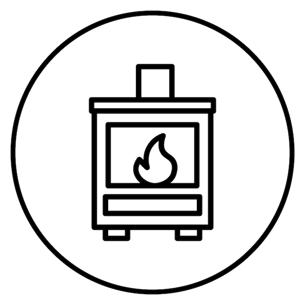 Imagen vectorial del icono de la herramienta de quema de madera Se puede utilizar para la artesanía