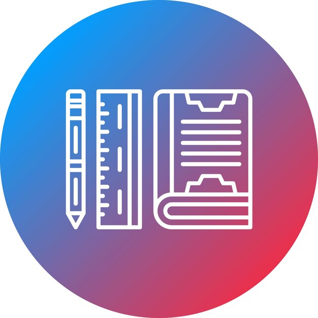 Imagen vectorial de icono de herramientas de aprendizaje Se puede utilizar para la educación en línea