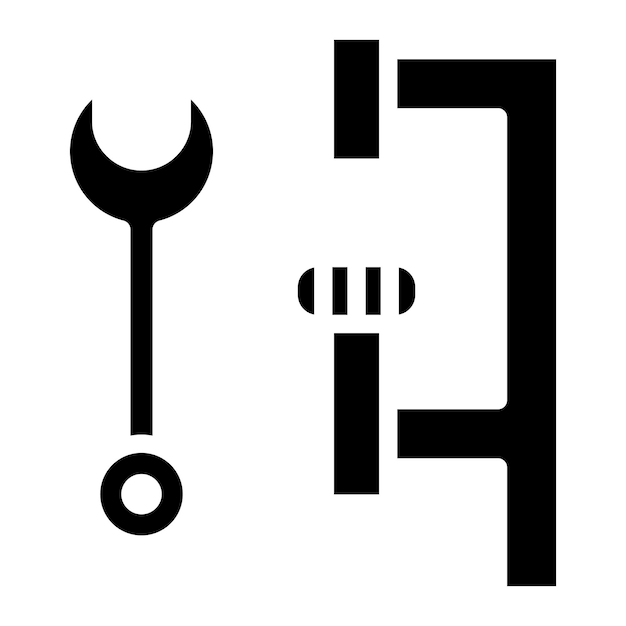 Imagen vectorial del icono de las herramientas de cerrajero Se puede usar para Cerrajero