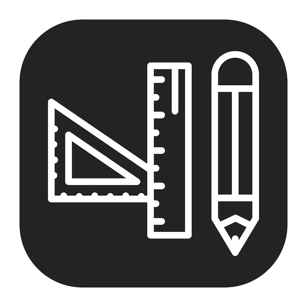 Imagen vectorial de icono de herramientas de dibujo Se puede utilizar para Ingeniero en Mecánica