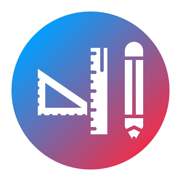 Imagen vectorial de icono de herramientas de dibujo Se puede utilizar para Ingeniero en Mecánica