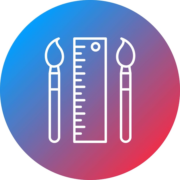 Imagen vectorial de icono de herramientas de diseño Se puede utilizar para la educación en línea