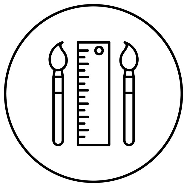 Imagen vectorial de icono de herramientas de diseño Se puede utilizar para la educación en línea