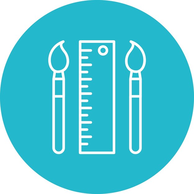 Imagen vectorial de icono de herramientas de diseño Se puede utilizar para la educación en línea