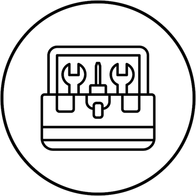 Imagen vectorial del icono de las herramientas Se puede usar para Auto Racing