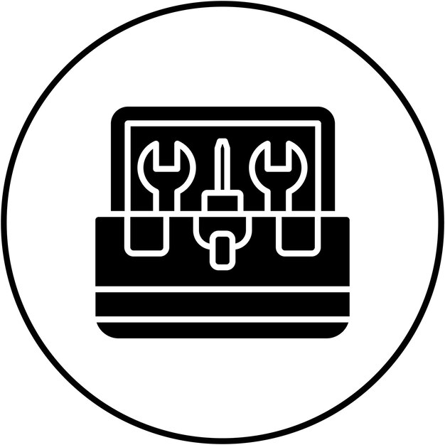 Imagen vectorial del icono de las herramientas Se puede usar para Auto Racing