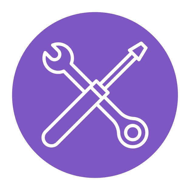 Imagen vectorial del icono de las herramientas Se puede utilizar para el instrumento