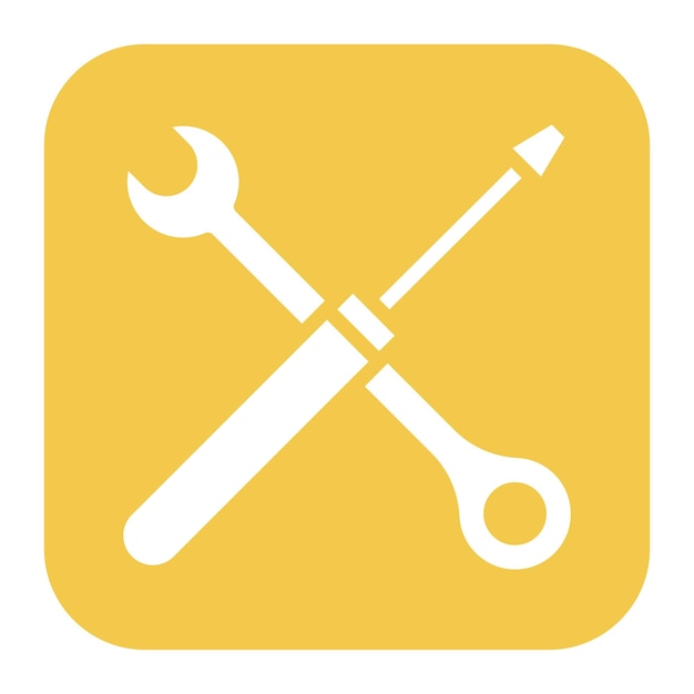 Imagen vectorial del icono de las herramientas Se puede utilizar para el instrumento