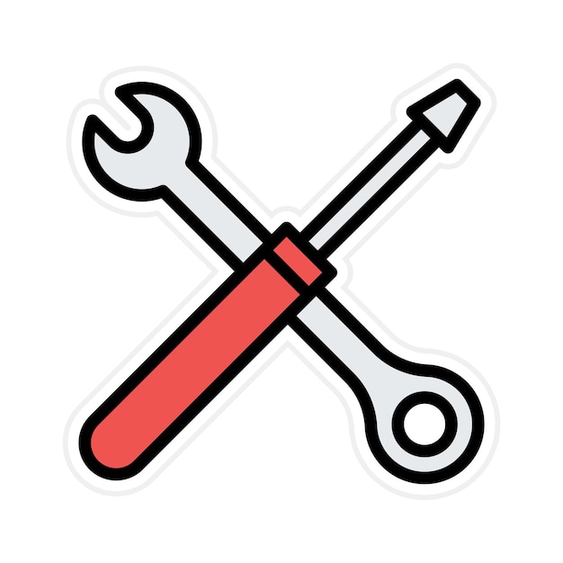 Imagen vectorial del icono de las herramientas Se puede utilizar para el instrumento