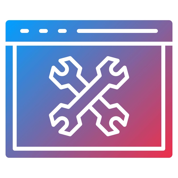 Imagen vectorial del icono de las herramientas de reparación Se puede utilizar para la informática