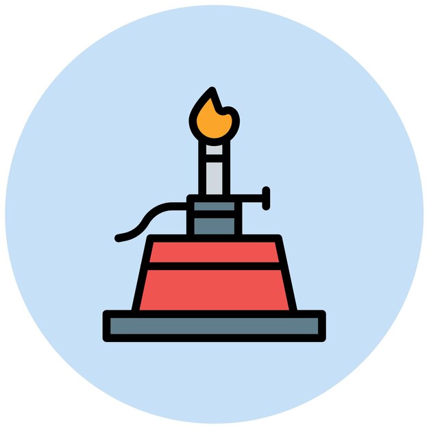 Imagen vectorial del icono de Hex Burner Se puede usar para el trekking