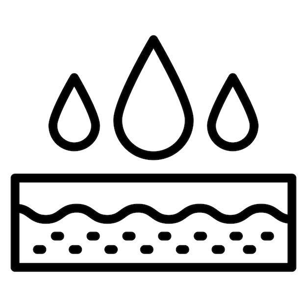 Imagen vectorial del icono de hidratación Se puede utilizar para la protección solar