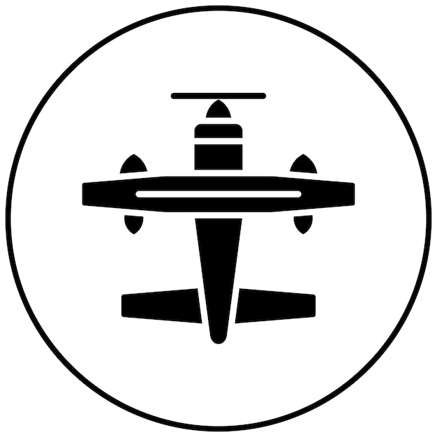 Imagen vectorial del icono del hidroavión Se puede utilizar para Coastline
