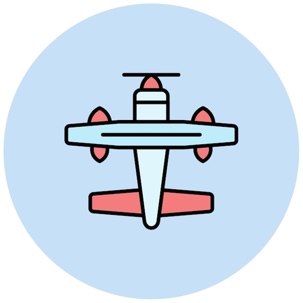 Imagen vectorial del icono del hidroavión Se puede utilizar para Coastline