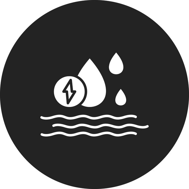 Imagen vectorial del icono de la hidroelectricidad Se puede utilizar para la energía sostenible